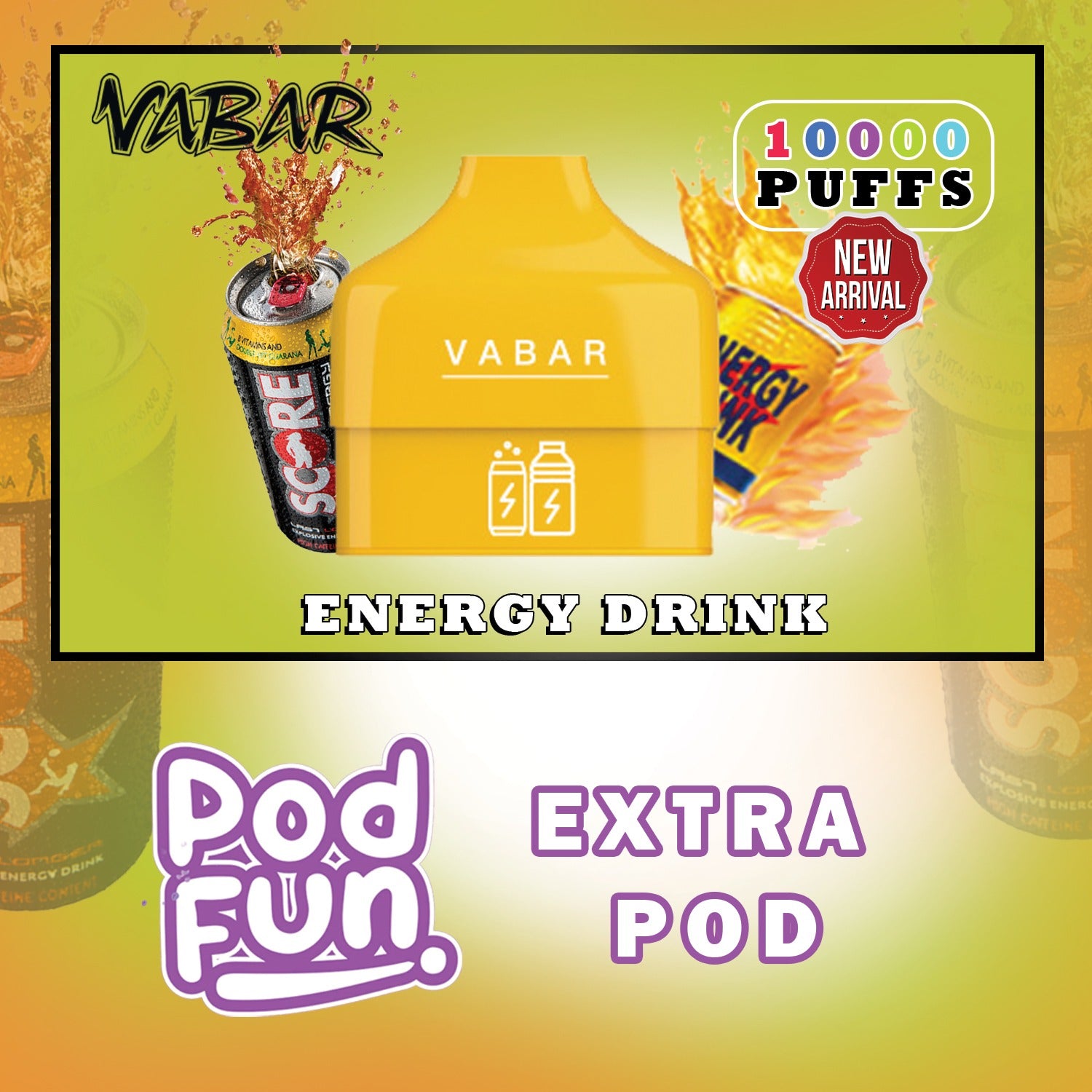 Vabar Pod Fun 10000 Puffs Disposable Vape – Rechargeable Dubai