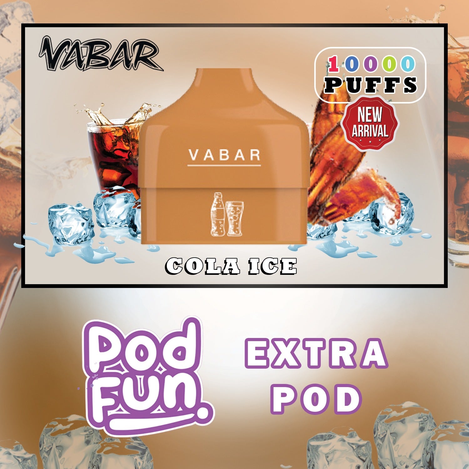 Vabar Pod Fun 10000 Puffs Disposable Vape – Rechargeable Dubai