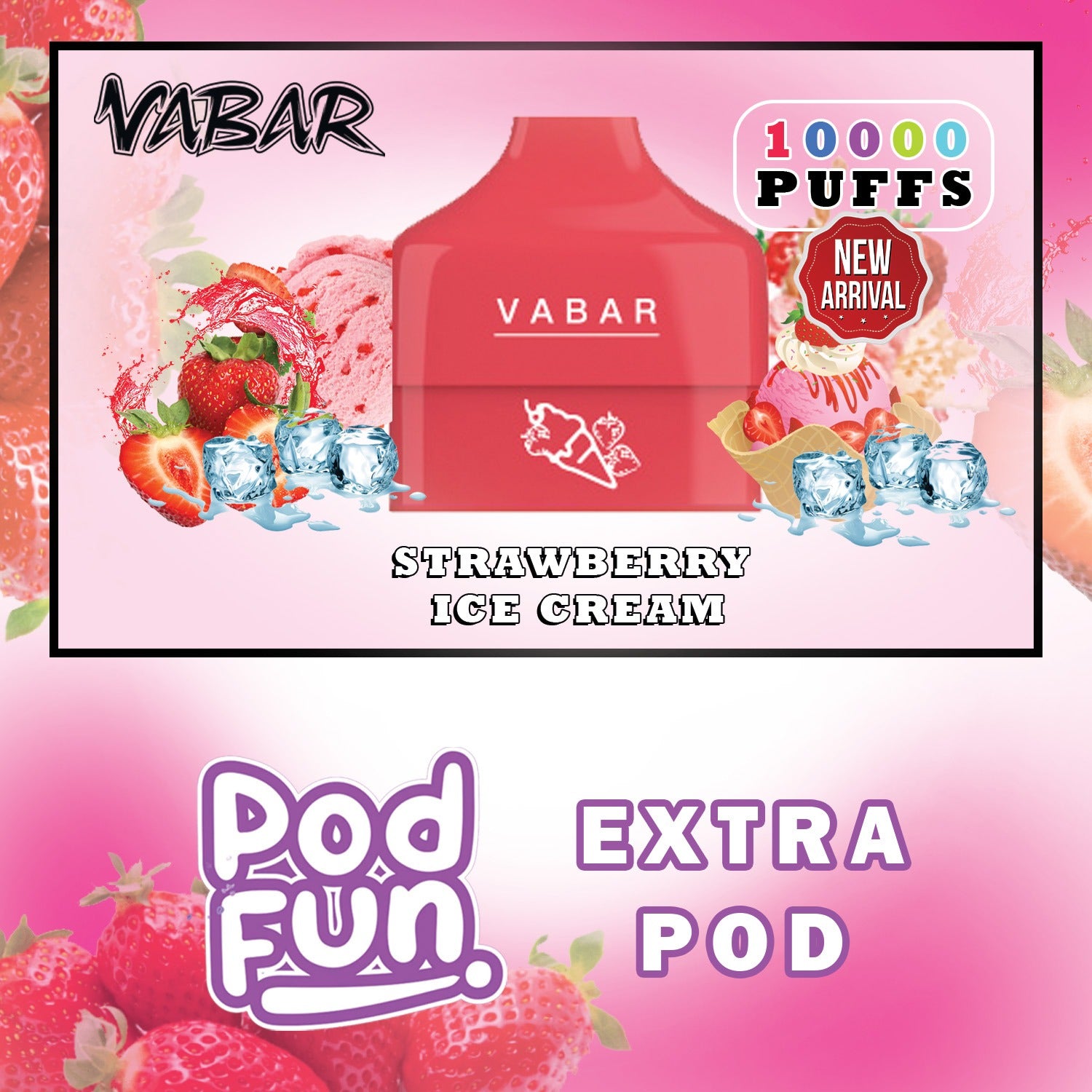 Vabar Pod Fun 10000 Puffs Disposable Vape – Rechargeable Dubai