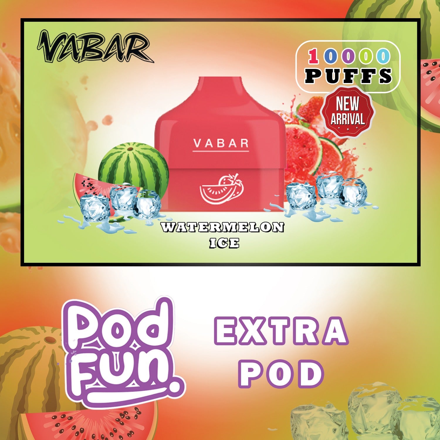 Vabar Pod Fun 10000 Puffs Disposable Vape – Rechargeable Dubai