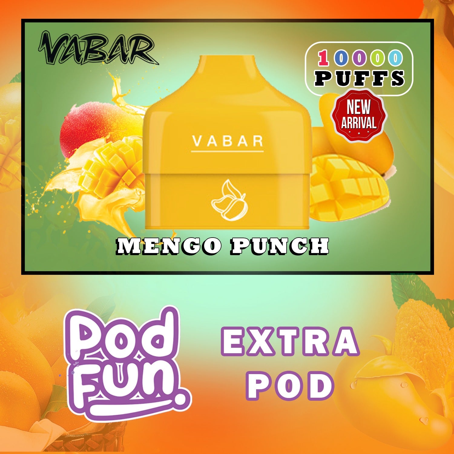 Vabar Pod Fun 10000 Puffs Disposable Vape – Rechargeable Dubai