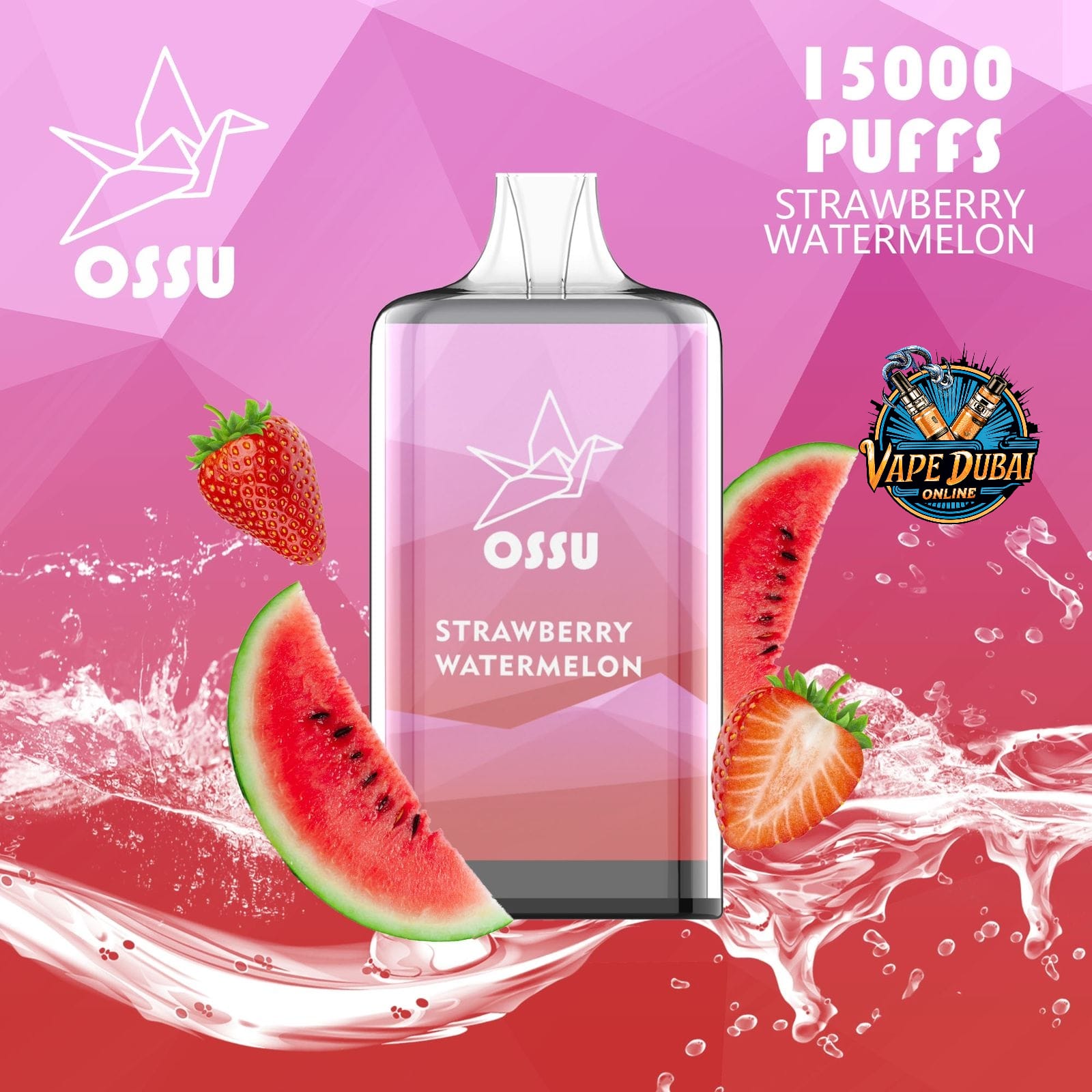 OSSU 15000 Puffs Rechargeable Disposable Vape | 5% Nicotine | Dubai