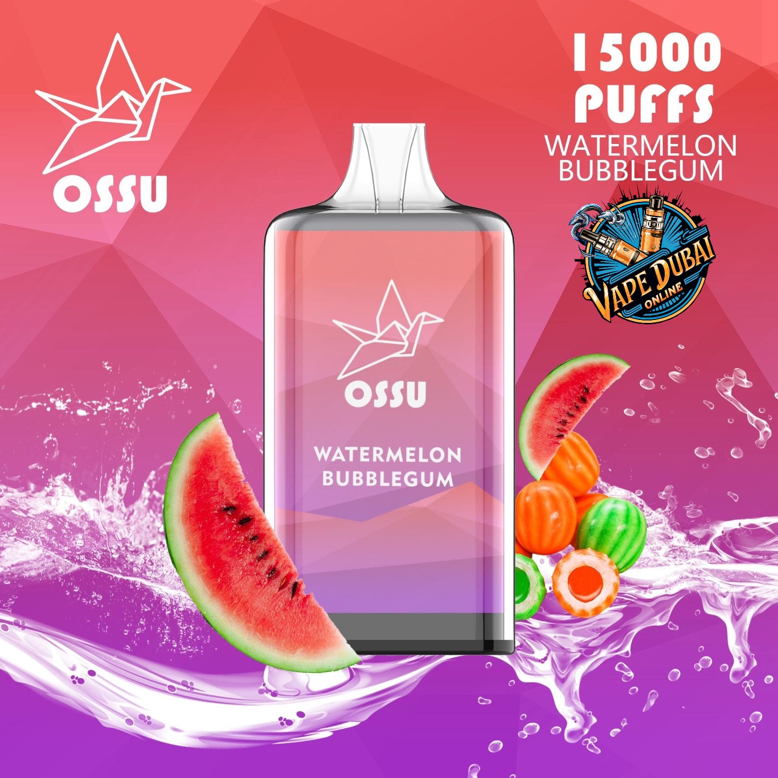 OSSU 15000 Puffs Rechargeable Disposable Vape | 5% Nicotine | Dubai