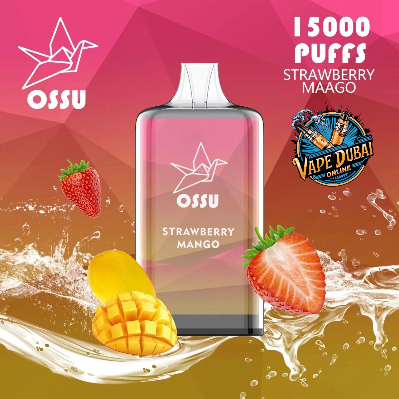 OSSU 15000 Puffs Rechargeable Disposable Vape | 5% Nicotine | Dubai