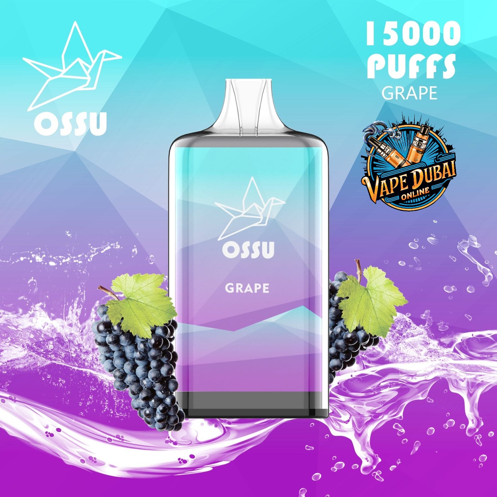 OSSU 15000 Puffs Rechargeable Disposable Vape | 5% Nicotine | Dubai