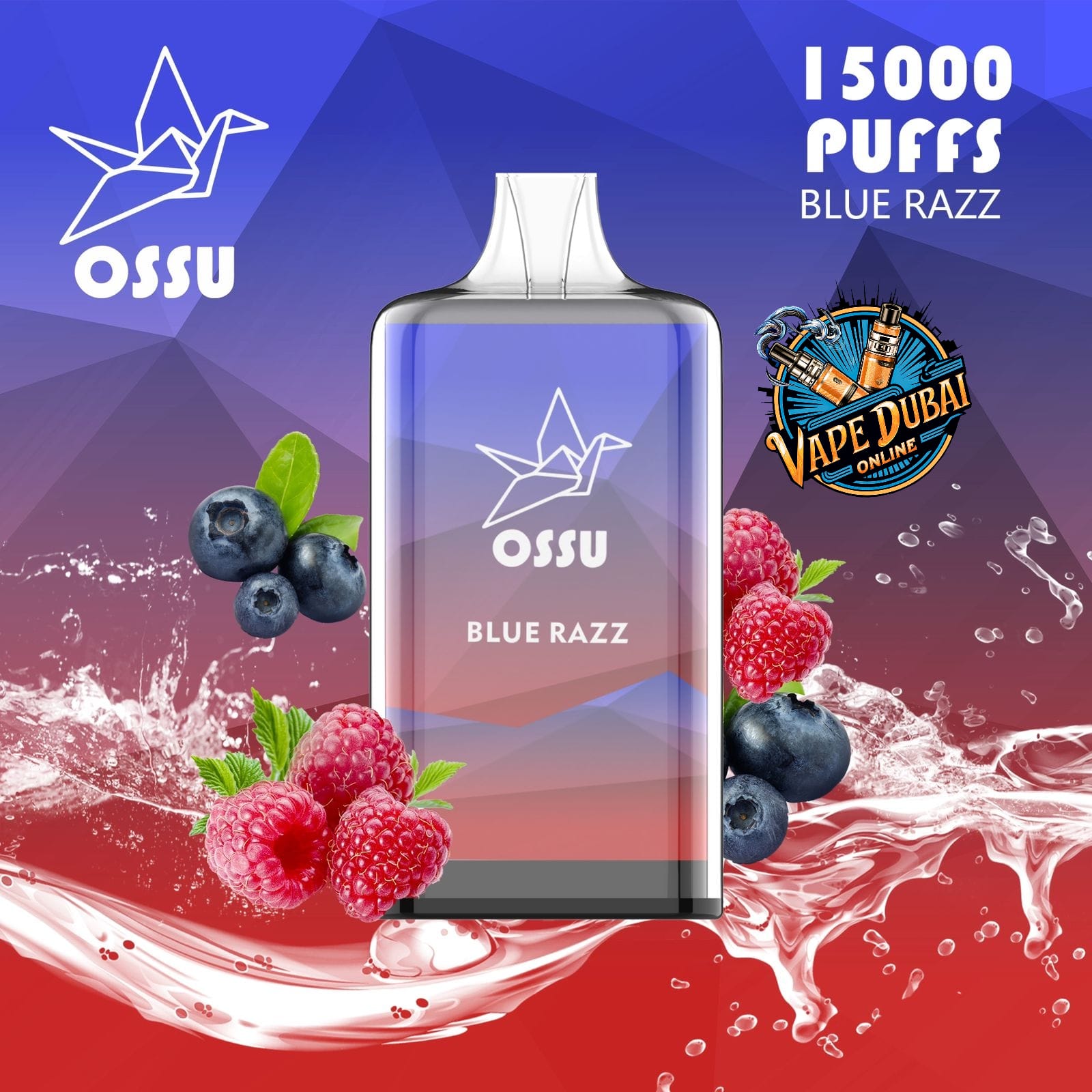OSSU 15000 Puffs Rechargeable Disposable Vape | 5% Nicotine | Dubai