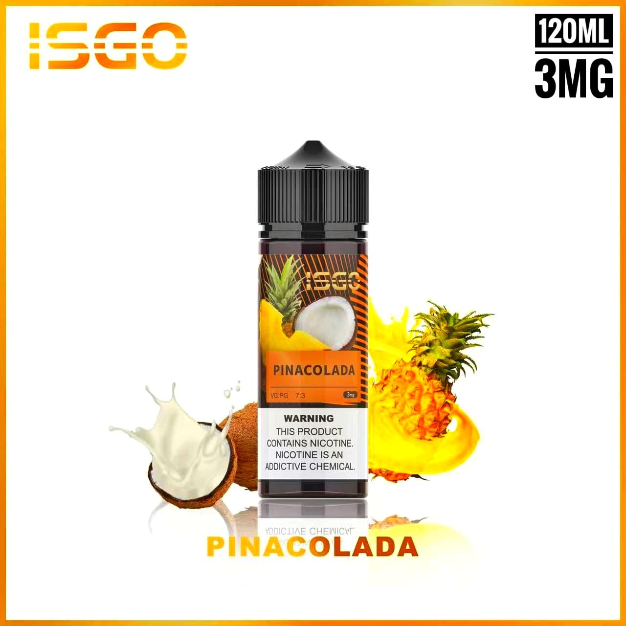 ISGO E-Liquid 120ml 3mg Vape Juice – 15 Flavors | Dubai UAE