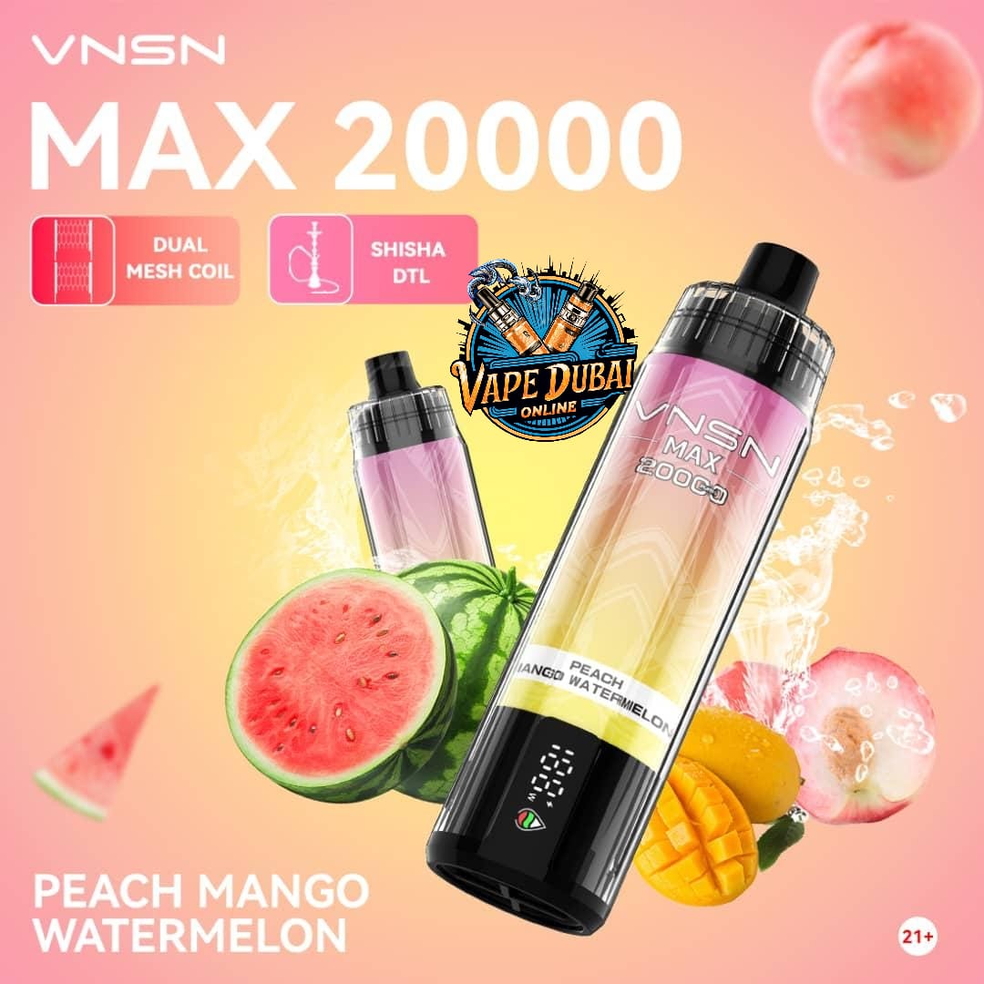 VNSN Max 20000 Puffs Nicotine-Free Vape – DTL Hookah Dubai UAE