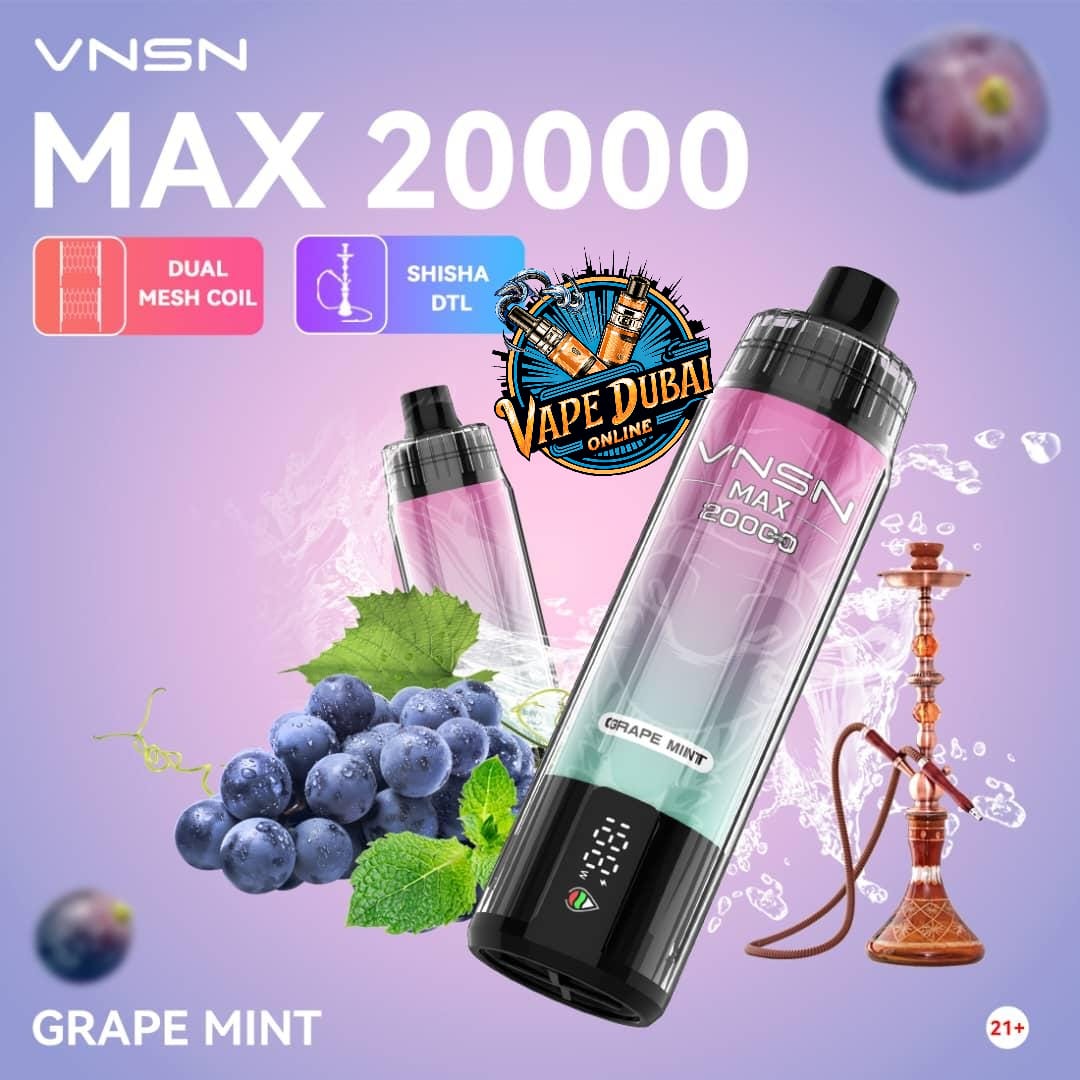 VNSN Max 20000 Puffs Nicotine-Free Vape – DTL Hookah Dubai UAE