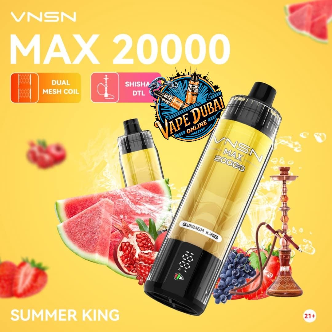 VNSN Max 20000 Puffs Nicotine-Free Vape – DTL Hookah Dubai UAE