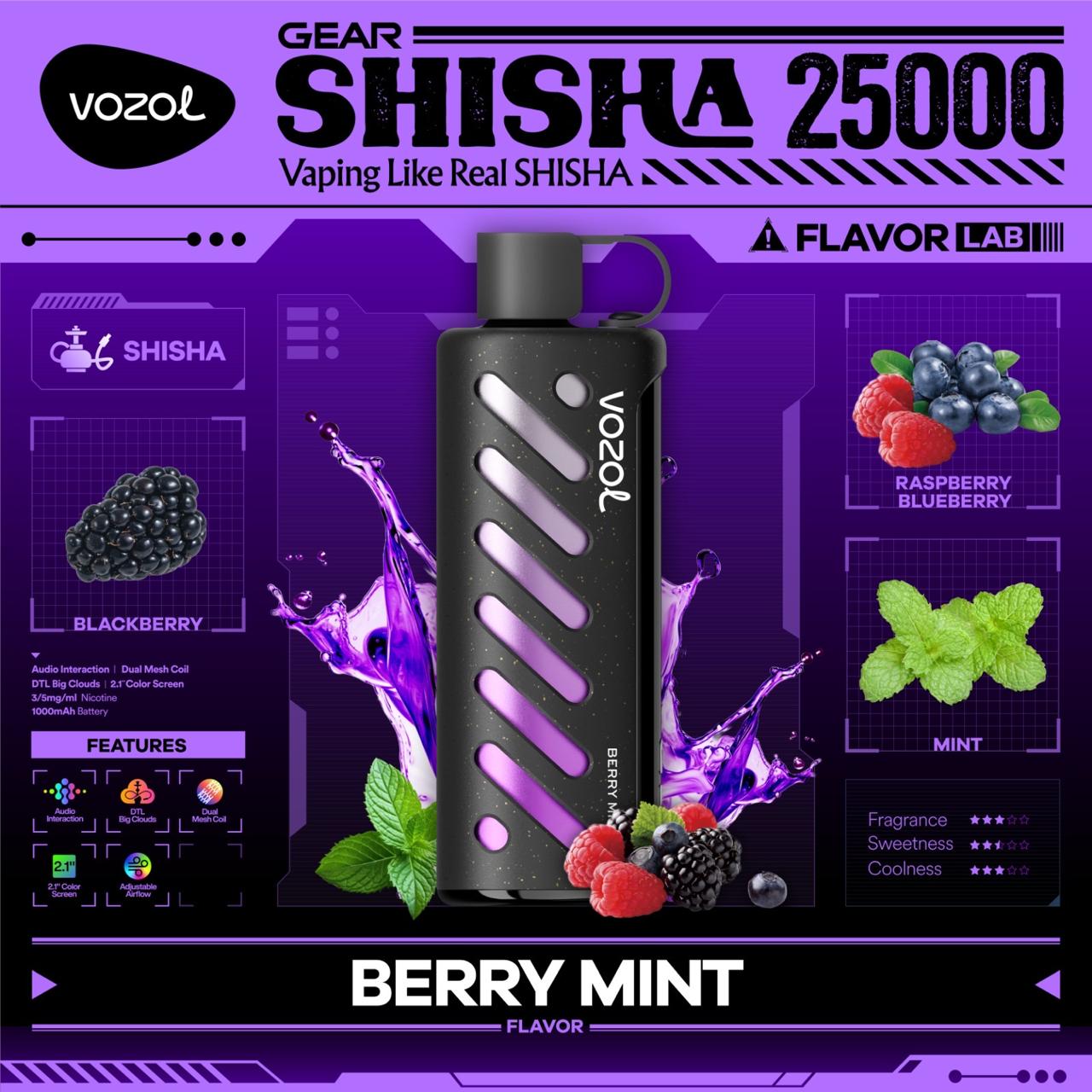 Vozol Gear Shisha 25000 Puffs Disposable Vape – in Dubai, UAE