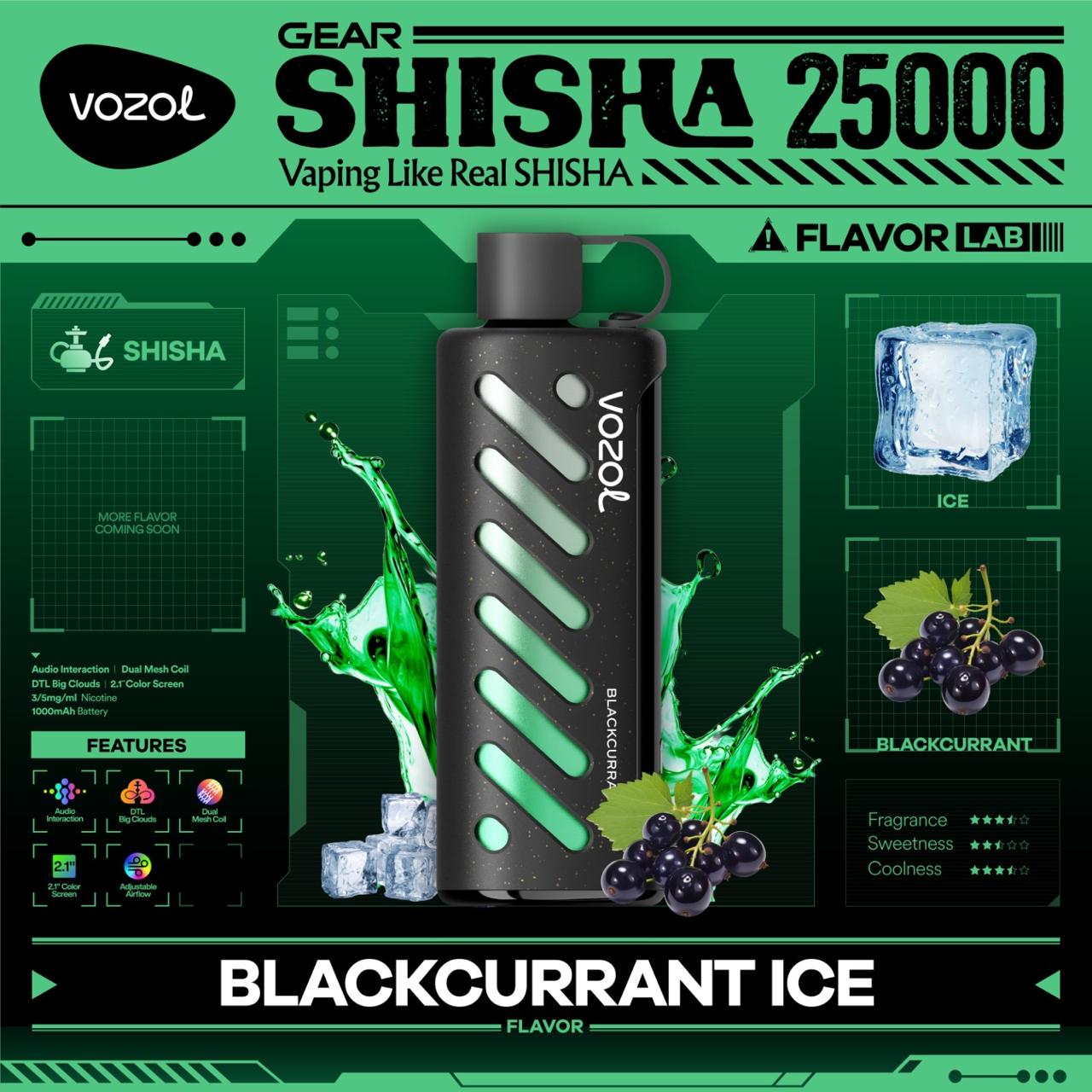 Vozol Gear Shisha 25000 Puffs Disposable Vape – in Dubai, UAE