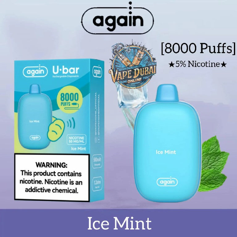 Again U Bar 8000 Puffs Disposable Vape – Now in Dubai, UAE