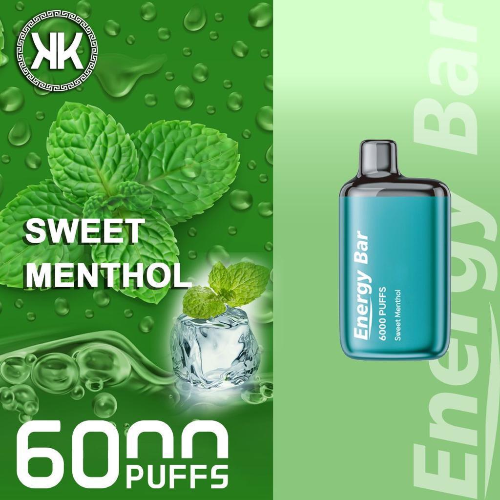 KK Energy Bar 6000 Puffs Disposable Vape - Rechargeable Mesh Coil Dubai
