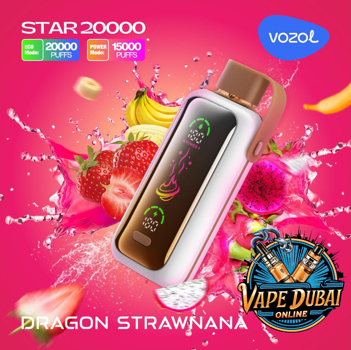 Vozol Star 20000 Puffs Disposable Vape with Color Screen Dubai UAE