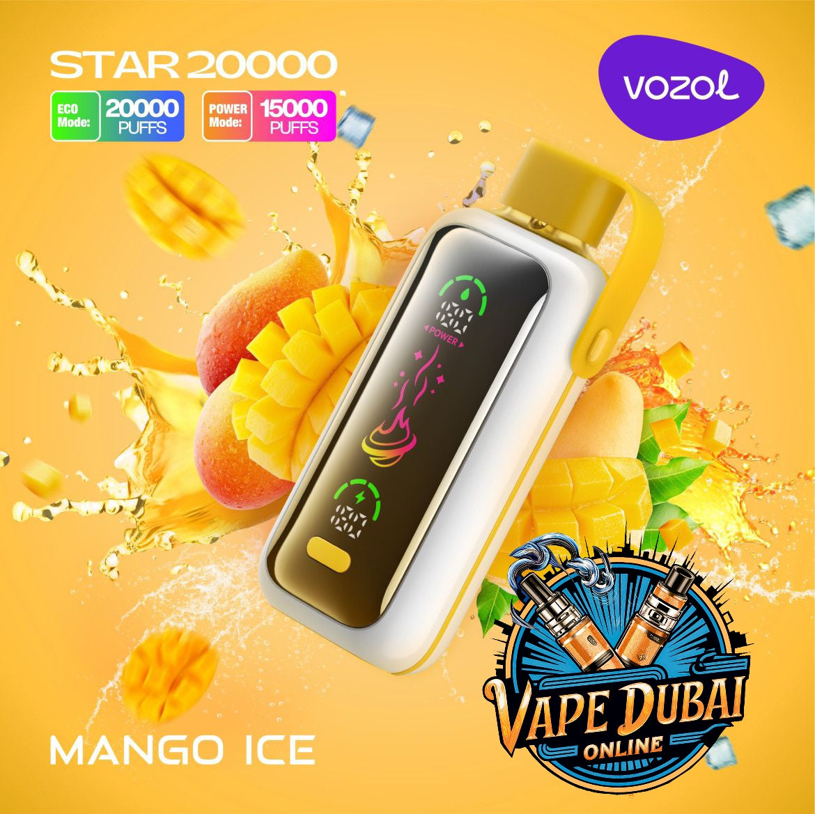 Vozol Star 20000 Puffs Disposable Vape with Color Screen Dubai UAE