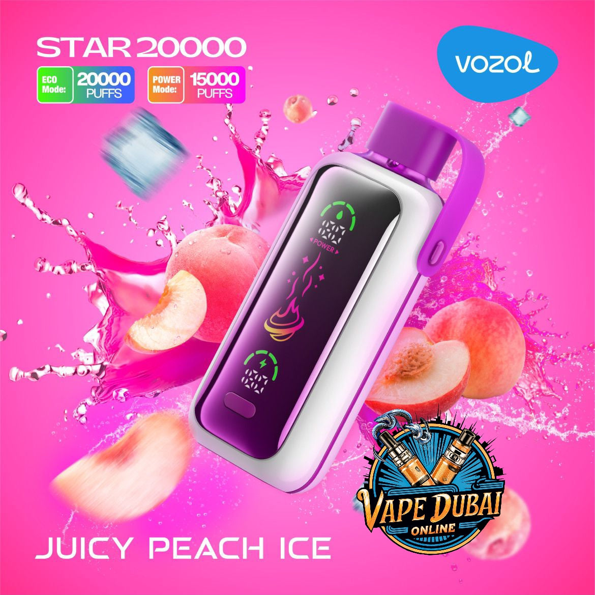 Vozol Star 20000 Puffs Disposable Vape with Color Screen Dubai UAE