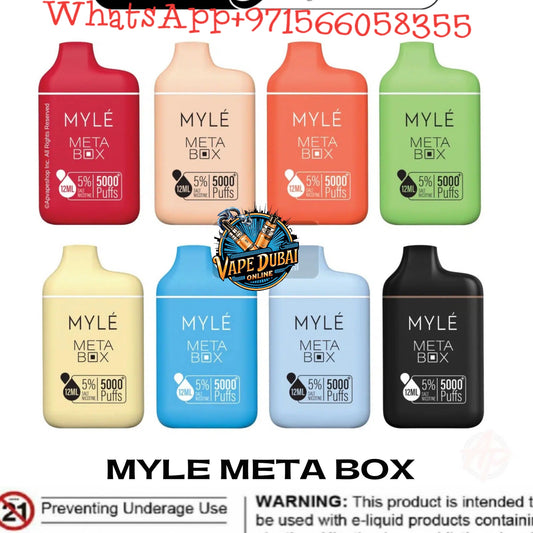 Buy MYLE Meta Box 5000 PUFFS 20mg Vape - 2% Disposable Dubai UAE