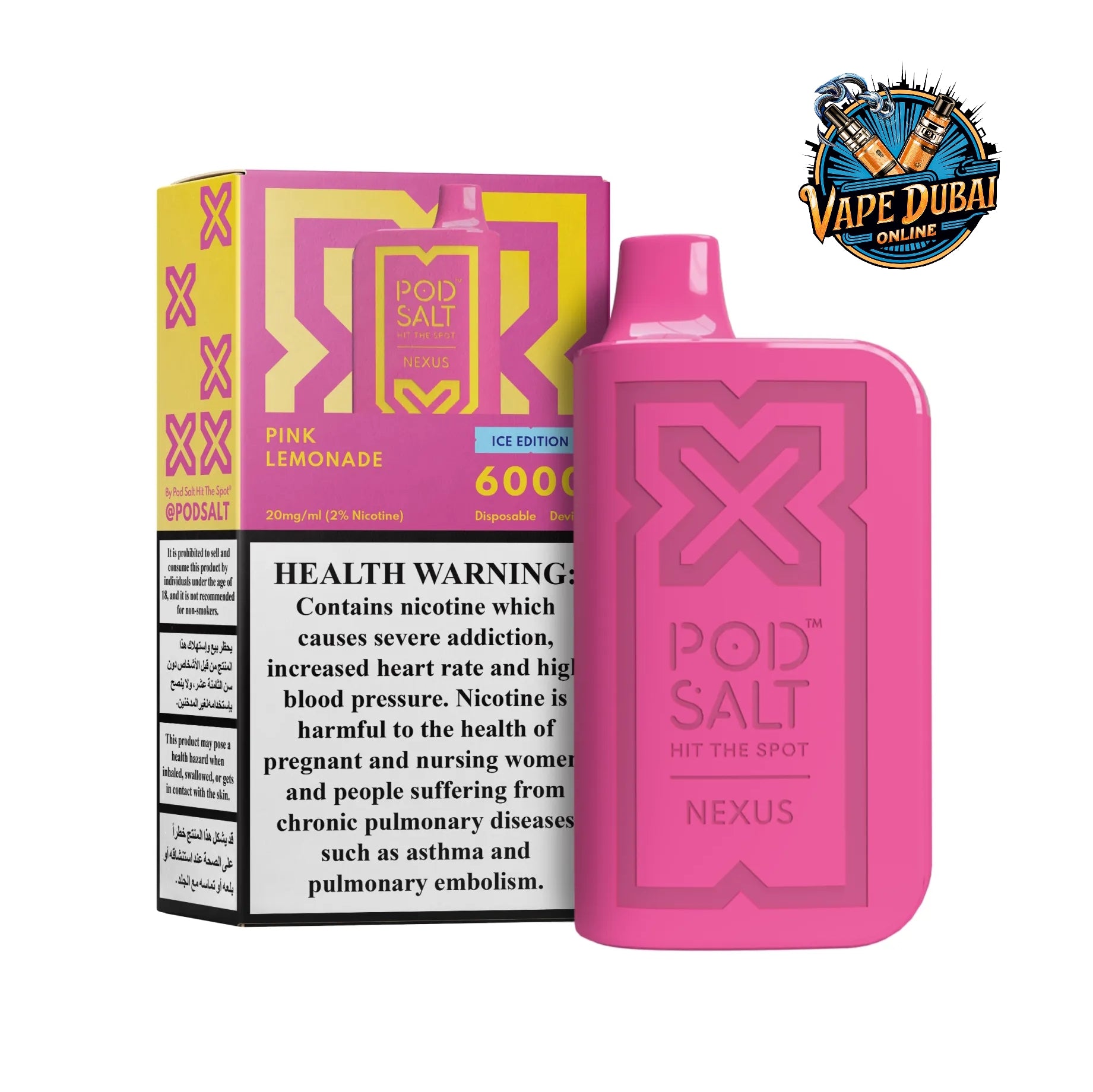Nexus Pod Salt 6000 Puffs Disposable Vape – 20mg | Dubai UAE