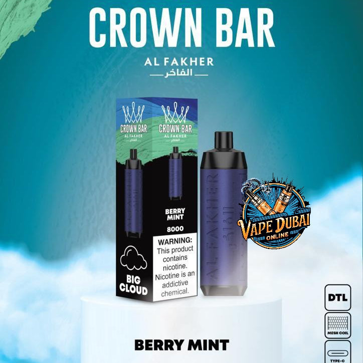 Crown Bar Al Fakher 8000 Puffs Disposable Vape 14ml in Dubai UAE