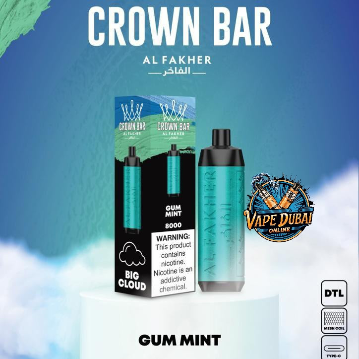 Crown Bar Al Fakher 8000 Puffs Disposable Vape 14ml in Dubai UAE