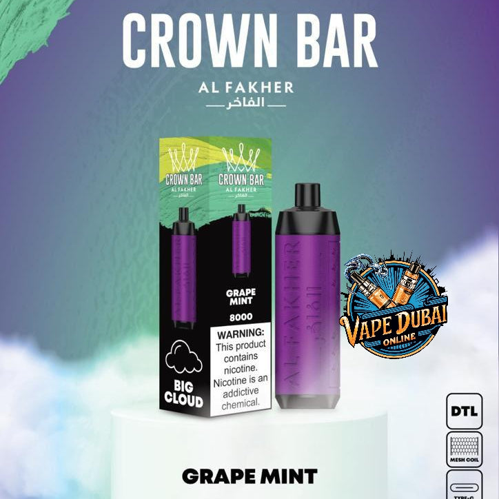 Crown Bar Al Fakher 8000 Puffs Disposable Vape 14ml in Dubai UAE