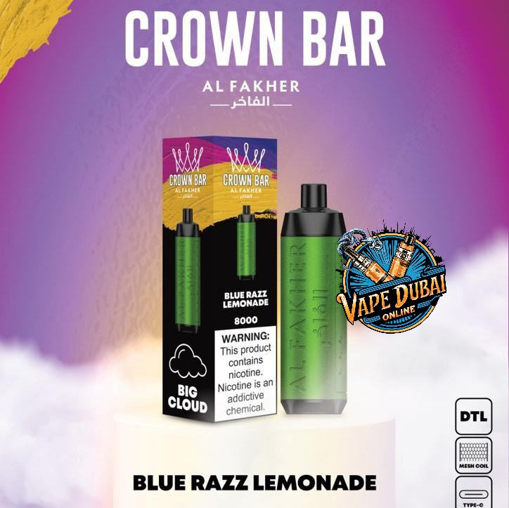Crown Bar Al Fakher 8000 Puffs Disposable Vape 14ml in Dubai UAE
