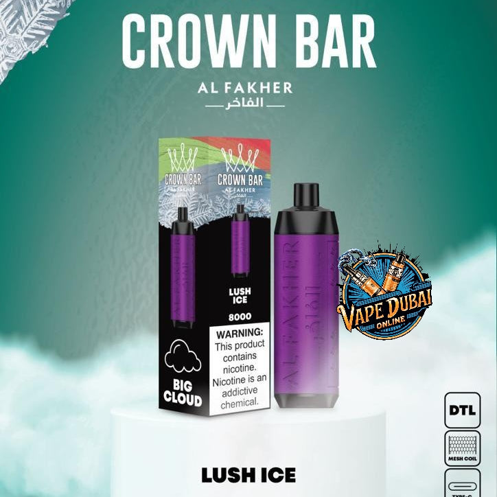 Crown Bar Al Fakher 8000 Puffs Disposable Vape 14ml in Dubai UAE