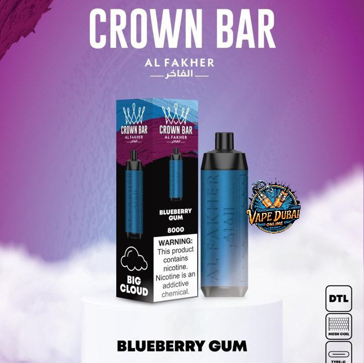 Crown Bar Al Fakher 8000 Puffs Disposable Vape 14ml in Dubai UAE