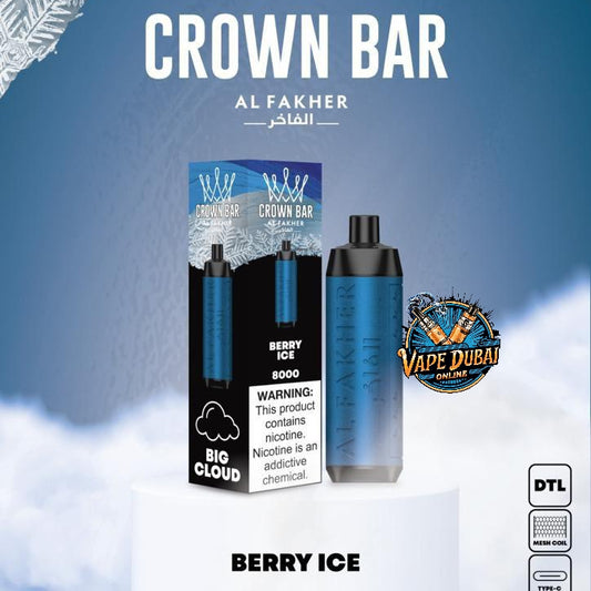 Crown Bar Al Fakher 8000 Puffs Disposable Vape 14ml in Dubai UAE
