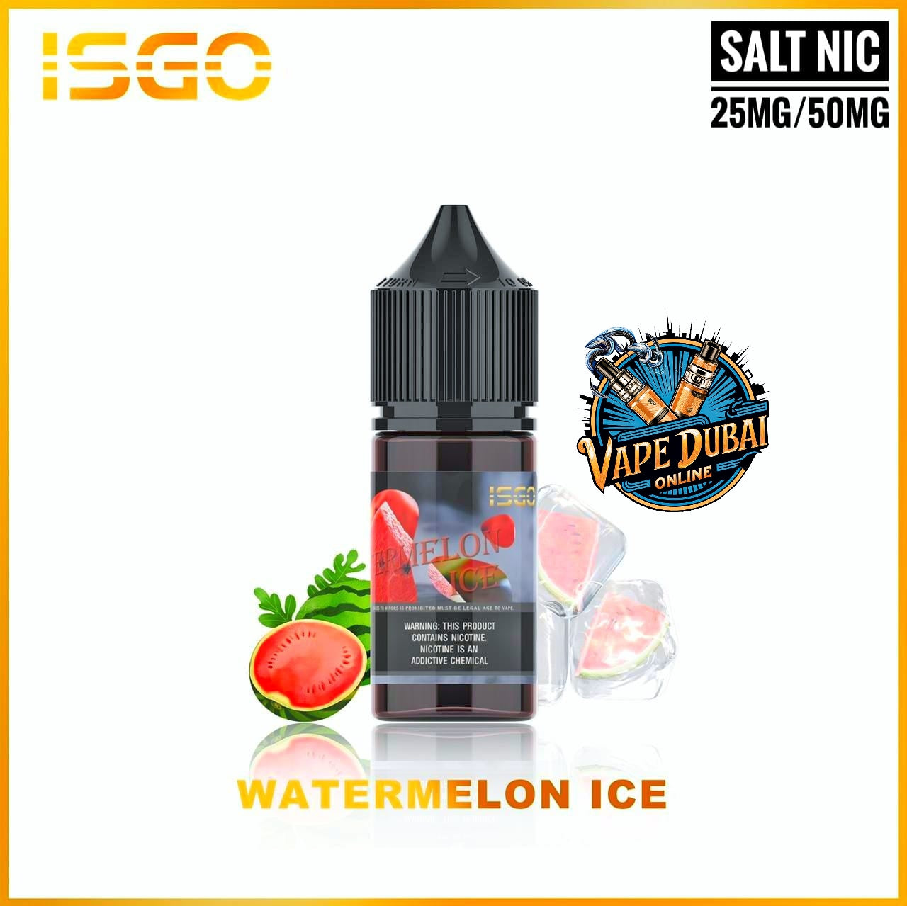 ISGO Salt Nic 30ml E-Liquid 25mg & 50mg – All Flavors in Dubai UAE
