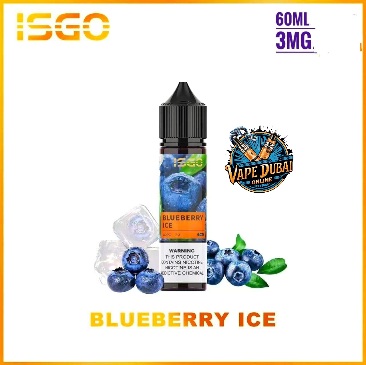 ISGO 60ml E-Liquid 3mg & 6mg – All Flavors Vape Juice in Dubai