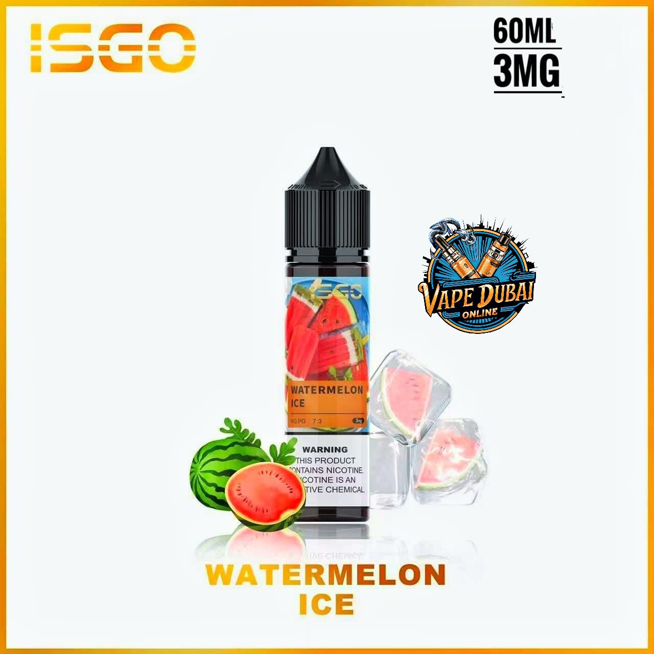 ISGO 60ml E-Liquid 3mg & 6mg – All Flavors Vape Juice in Dubai