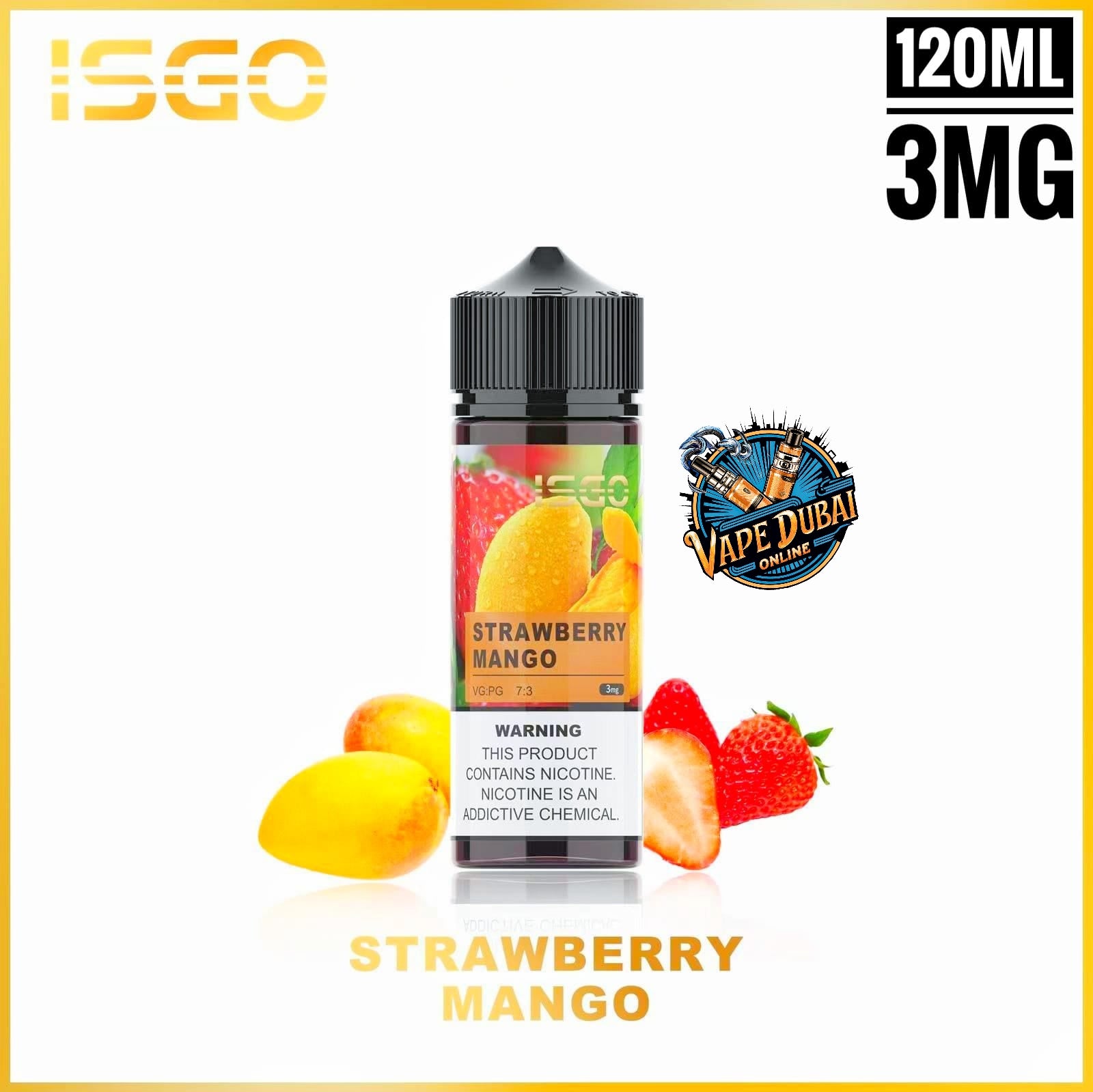 ISGO E-Liquid 120ml 3mg Vape Juice – 15 Flavors | Dubai UAE