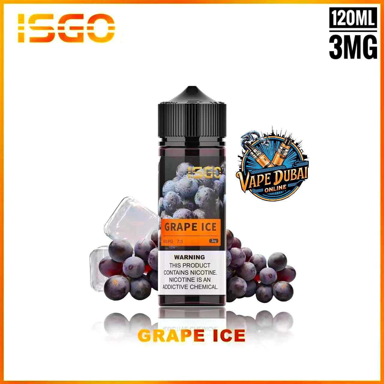 ISGO E-Liquid 120ml 3mg Vape Juice – 15 Flavors | Dubai UAE