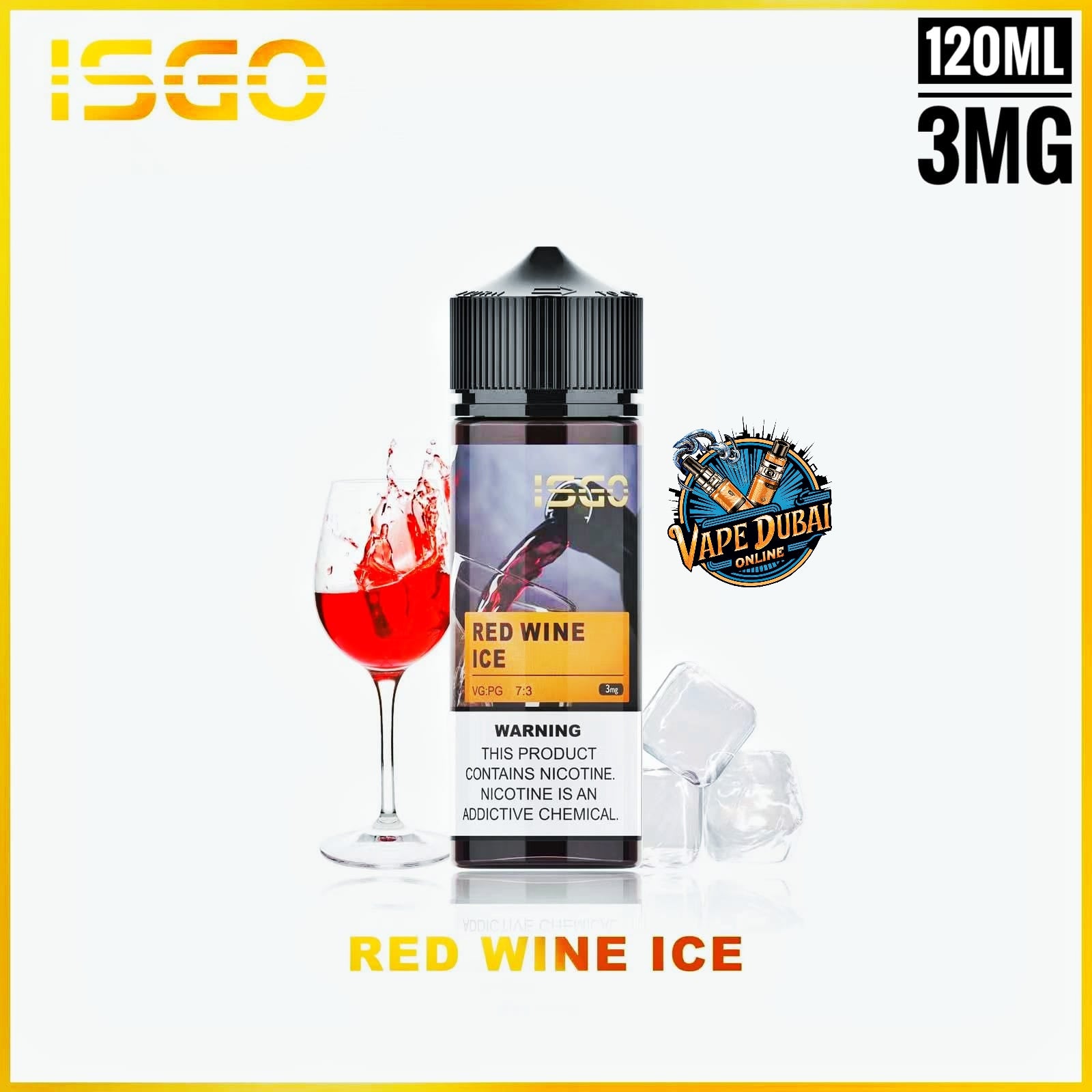 ISGO E-Liquid 120ml 3mg Vape Juice – 15 Flavors | Dubai UAE