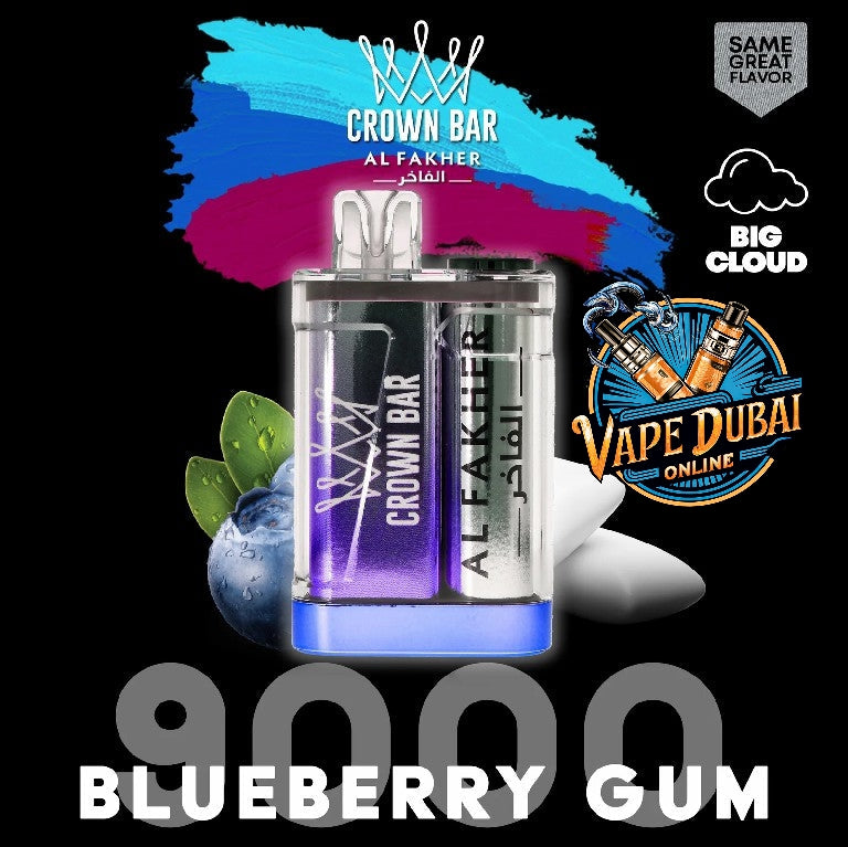 Al Fakher Crown Bar 9000 Puffs Disposable Vape – Crystal Edition UAE