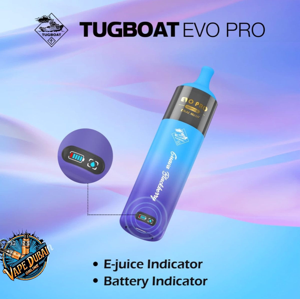 Tugboat EVO Pro 15000 Puffs Disposable Vape 5% Nicotine – Dubai UAE
