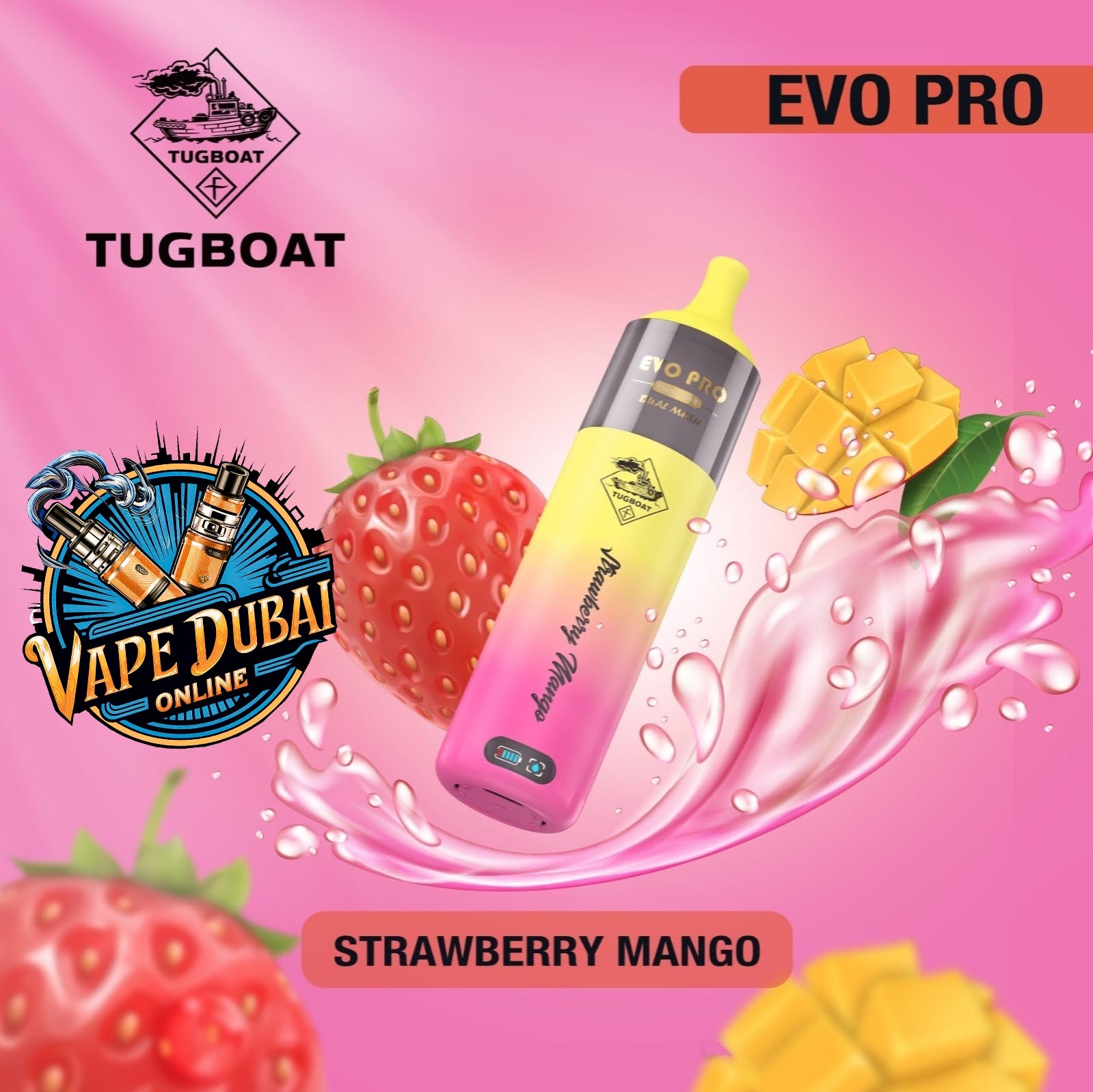 Tugboat EVO Pro 15000 Puffs Disposable Vape 5% Nicotine – Dubai UAE