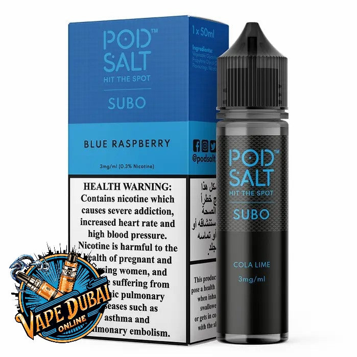 Pod Salt Subo 3mg 50ml E-Liquid – All Flavors Vape Juice in Dubai
