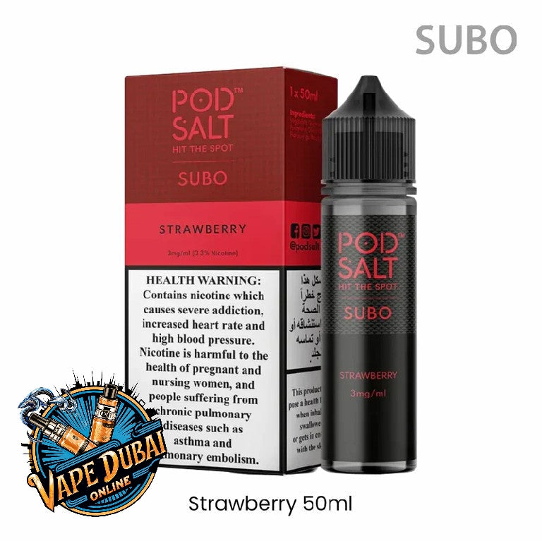 Pod Salt Subo 3mg 50ml E-Liquid – All Flavors Vape Juice in Dubai