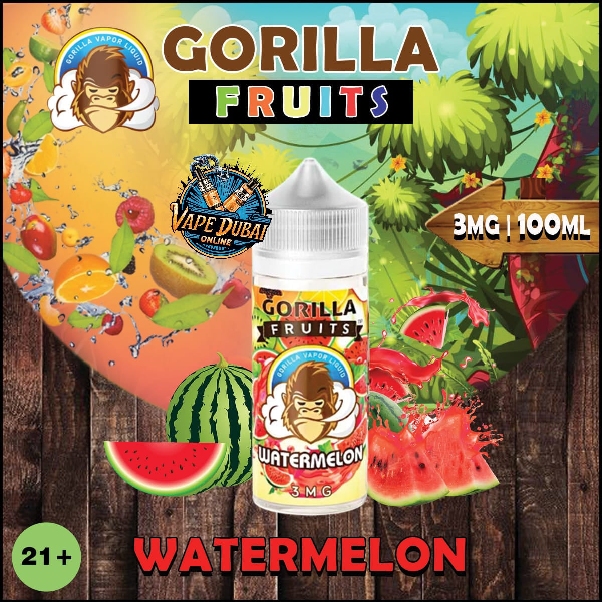 GORILLA E-Liquid 3mg 100ml – Premium Vape Juice in Dubai UAE