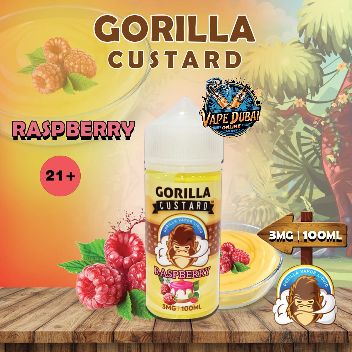 GORILLA E-Liquid 3mg 100ml – Premium Vape Juice in Dubai UAE