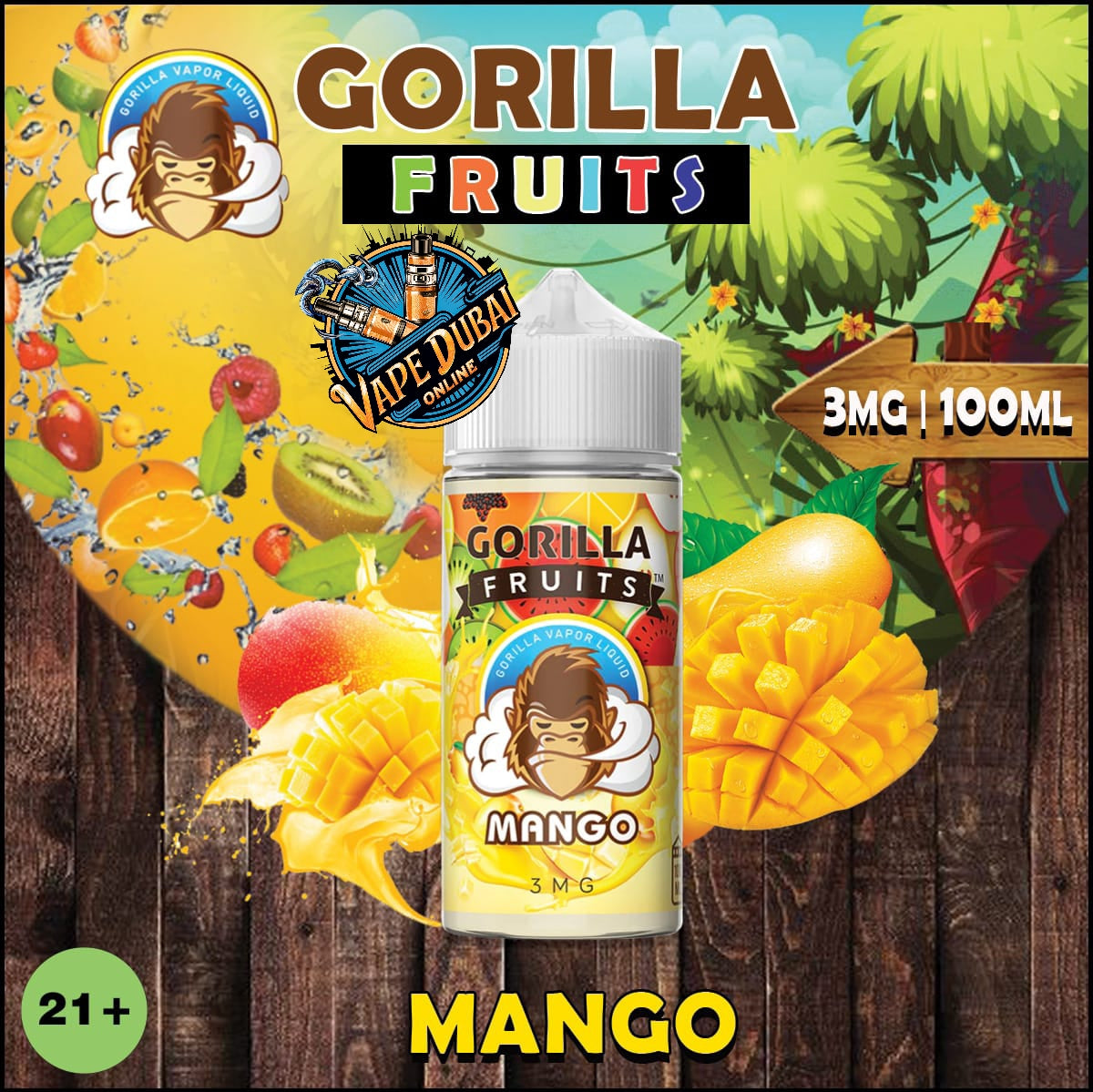 GORILLA E-Liquid 3mg 100ml – Premium Vape Juice in Dubai UAE