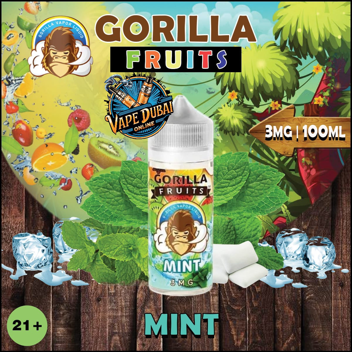 GORILLA E-Liquid 3mg 100ml – Premium Vape Juice in Dubai UAE