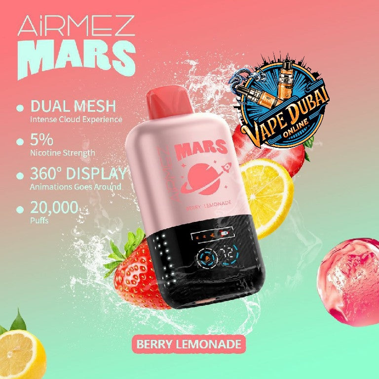 Airmez Mars 20000 Puffs Vape | Rechargeable Disposable in Dubai