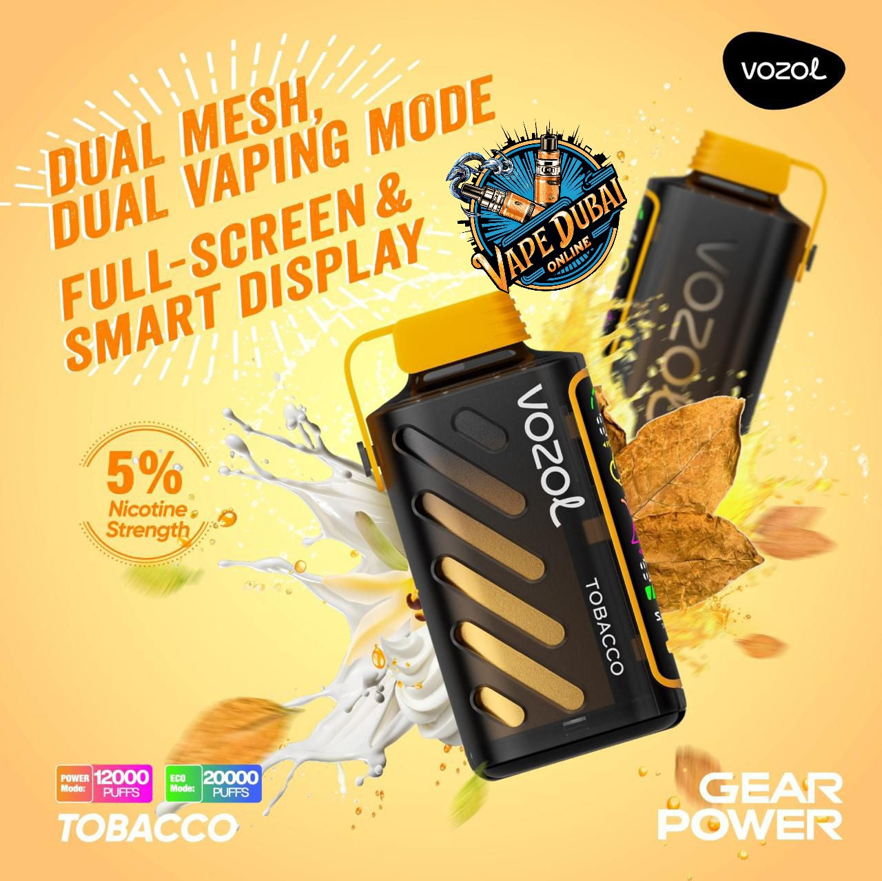 Vozol Gear Power 20000 Puffs Disposable Vape – Best Buy Dubai UAE