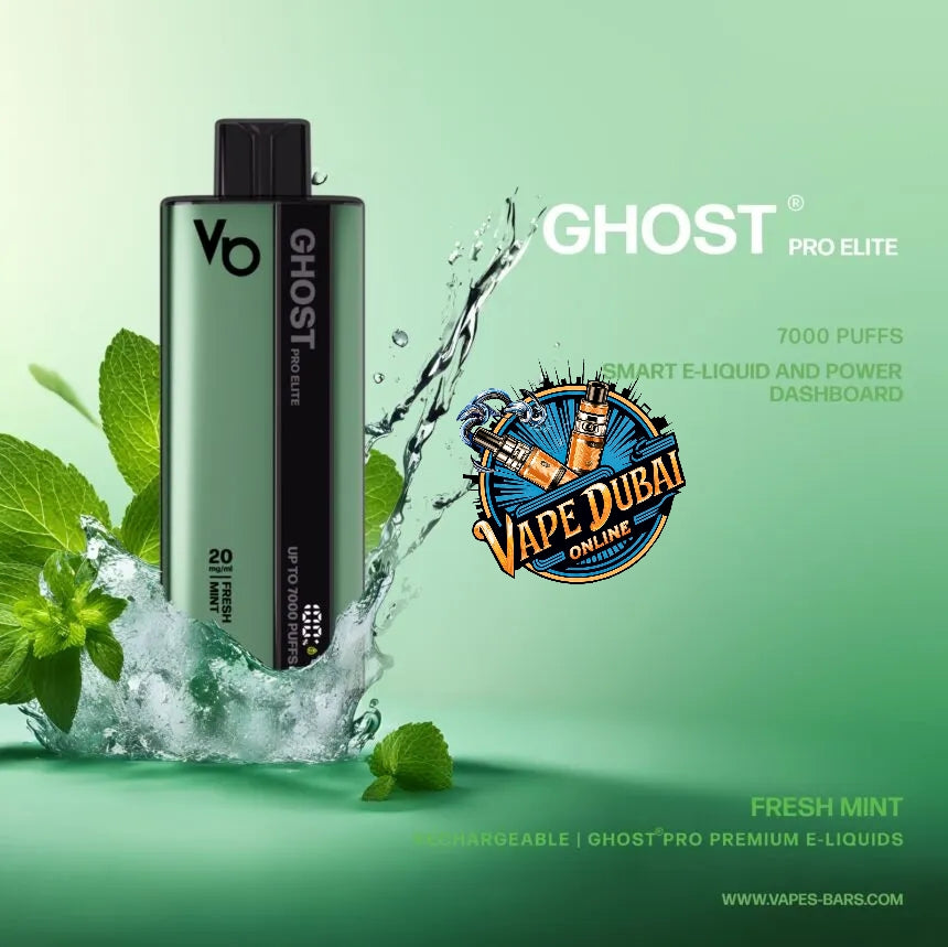Ghost Pro Elite 7000 Puffs Vape 20mg – Smart Display, Dubai UAE