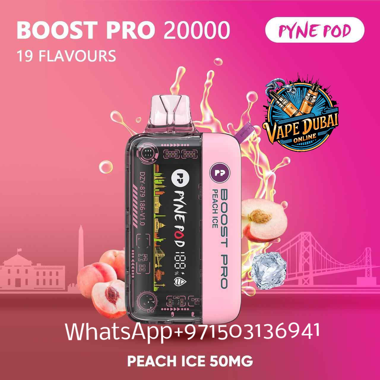 PYNE POD BOOST PRO 20000 Puffs Vape | Rechargeable | Dubai UAE