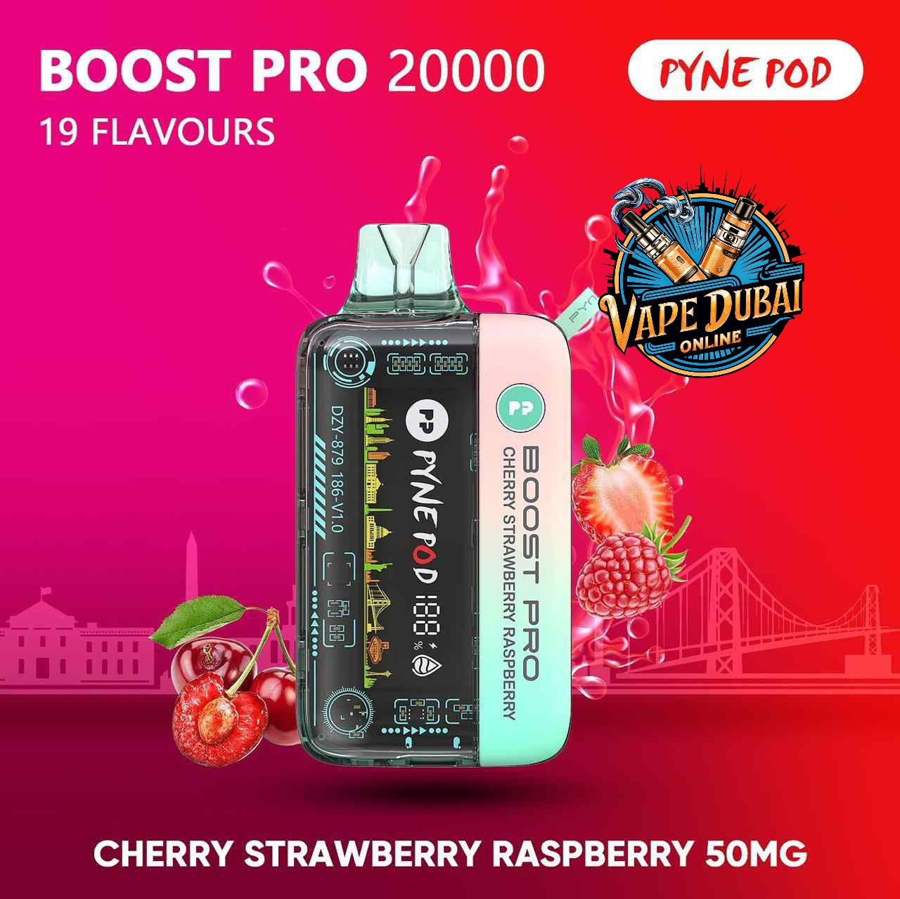 PYNE POD BOOST PRO 20000 Puffs Vape | Rechargeable | Dubai UAE